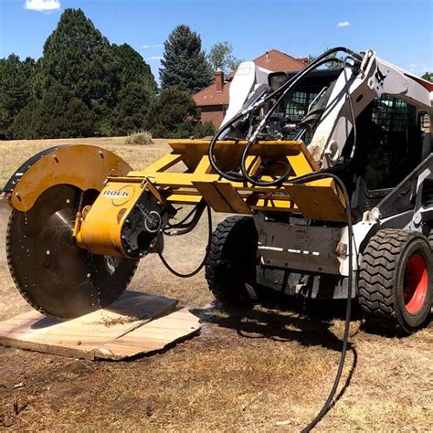 Used skid steer loader rock saw 